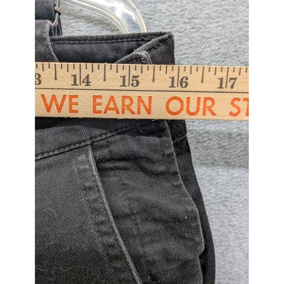 H&M Overalls Womens 10 Black Stretch Denim Bib Adjustable Straps Skinny Pockets - Picture 6 of 14
